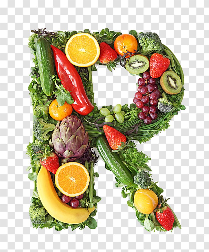 Alphabet Fruit Letter Stock Photography Vegetable - Garnish - Trademark Creative R Transparent PNG