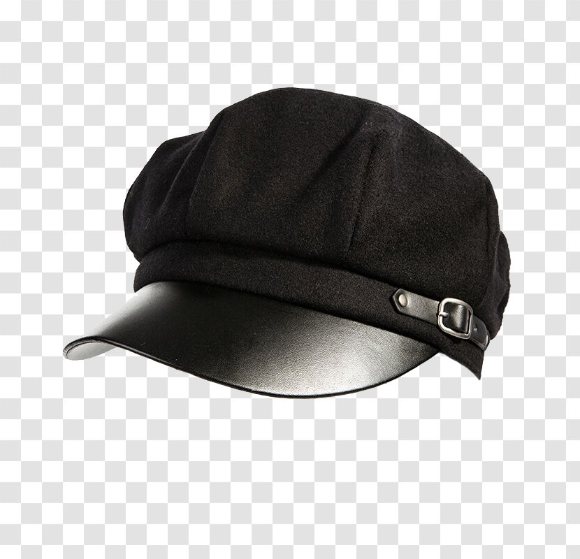 Hat Cap Winter Beret - Black Transparent PNG