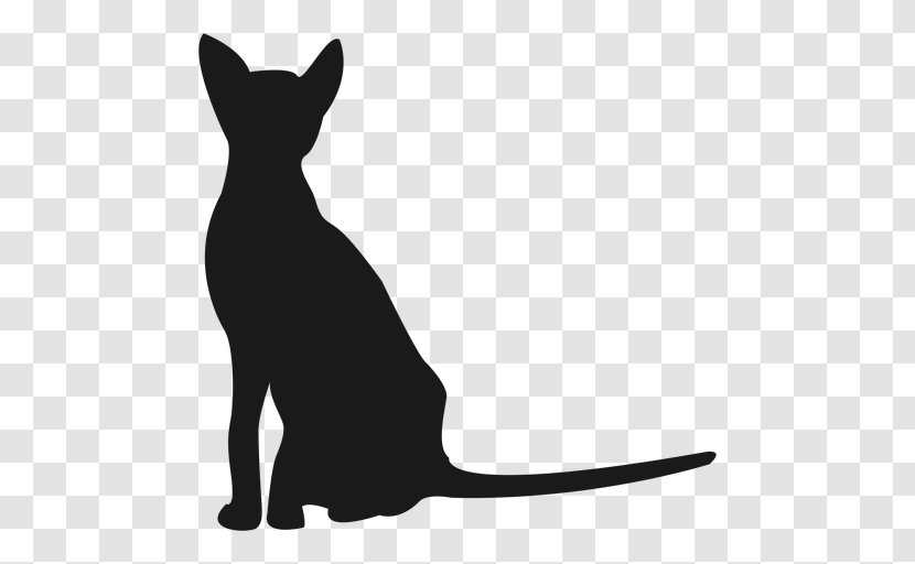 Whiskers Black Cat Silhouette Kitten Transparent PNG