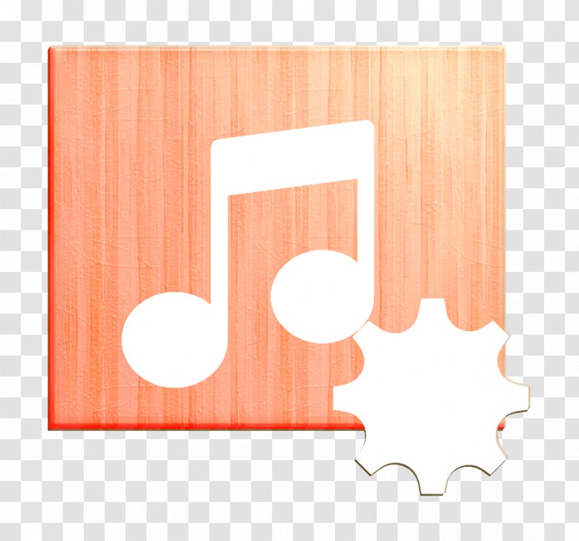 Music Icon Player Interaction Assets - Orange - Logo Text Transparent PNG