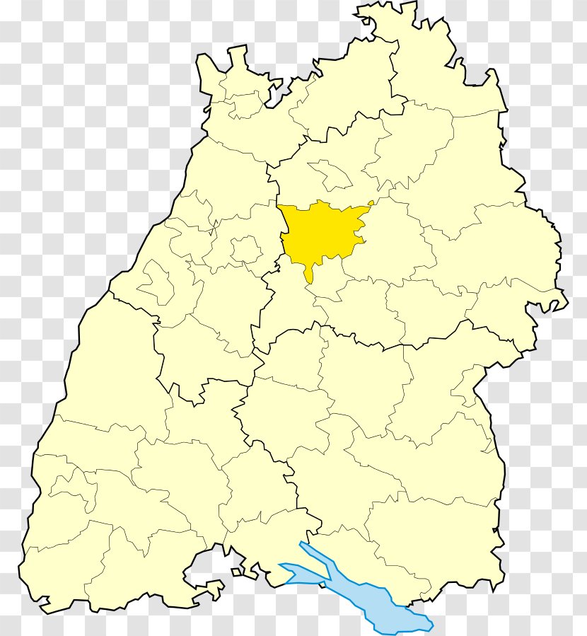 Baden-Baden Stuttgart States Of Germany Grand Duchy Baden Map - Freiburg Im Breisgau - Districts Transparent PNG
