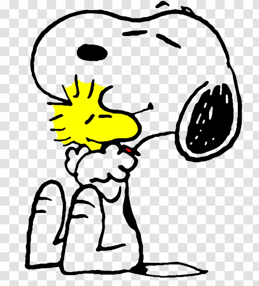 Snoopy Charlie Brown Woodstock Hug Peanuts - Cartoon Transparent PNG