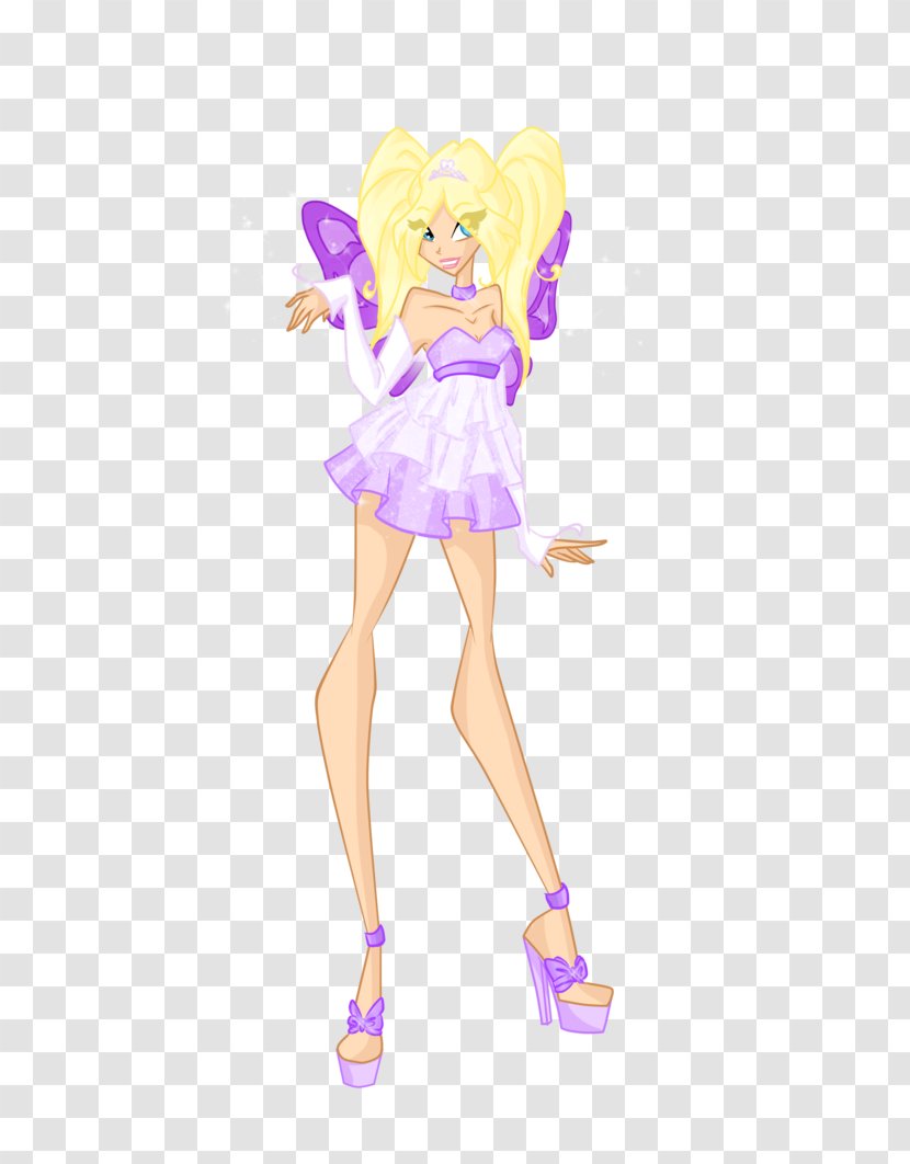 Barbie Fairy Costume Design Purple Figurine - Supernatural Creature Transparent PNG