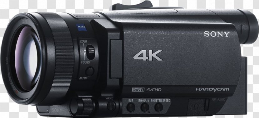 Sony FDR-AX700 4K Camcorder Handycam High-dynamic-range Imaging - Exmor - HDR Transparent PNG
