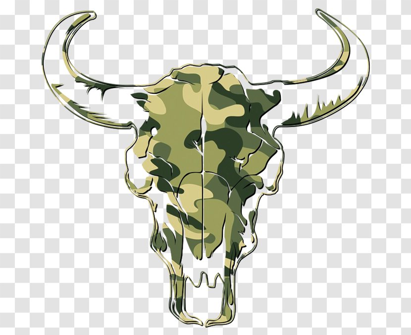 Cattle Horn Bone Character Clip Art - Bull Skull Transparent PNG