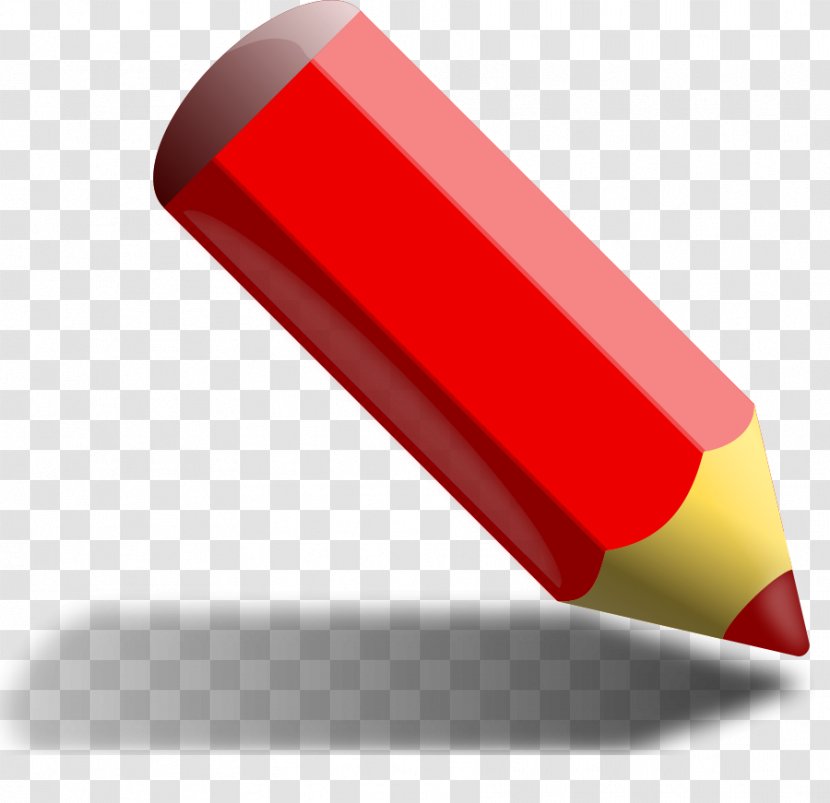 Pencil Red Clip Art - Crayon - Free Clipart Transparent PNG