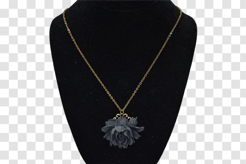 Locket Necklace Black Rose - Gothic Transparent PNG