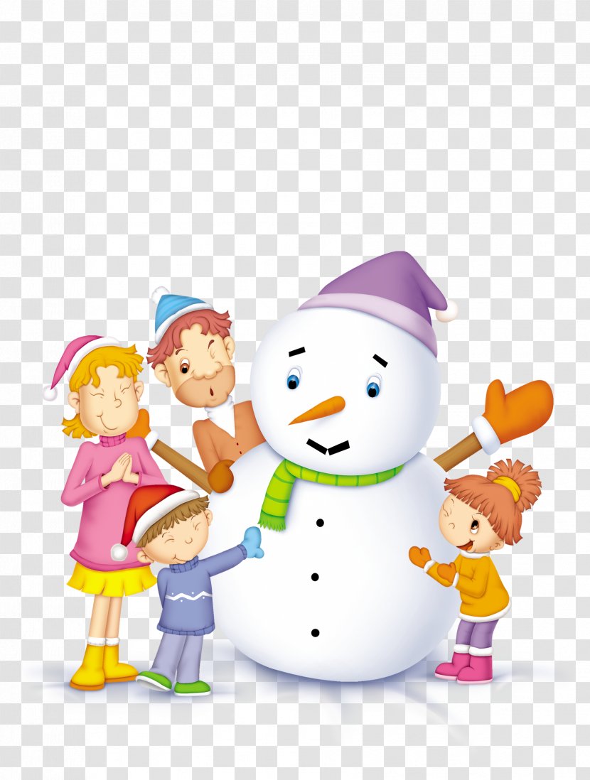Snowman Family Computer File - Art - Together Transparent PNG