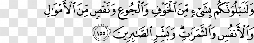 Qur'an Al-Baqara Al-Kahf Ayah The Jihad Verse - Monochrome - Baqara Transparent PNG