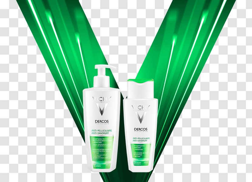 Vichy Cosmetics DERCOS Energising Shampoo For Hair Los Dandruff - Green Transparent PNG