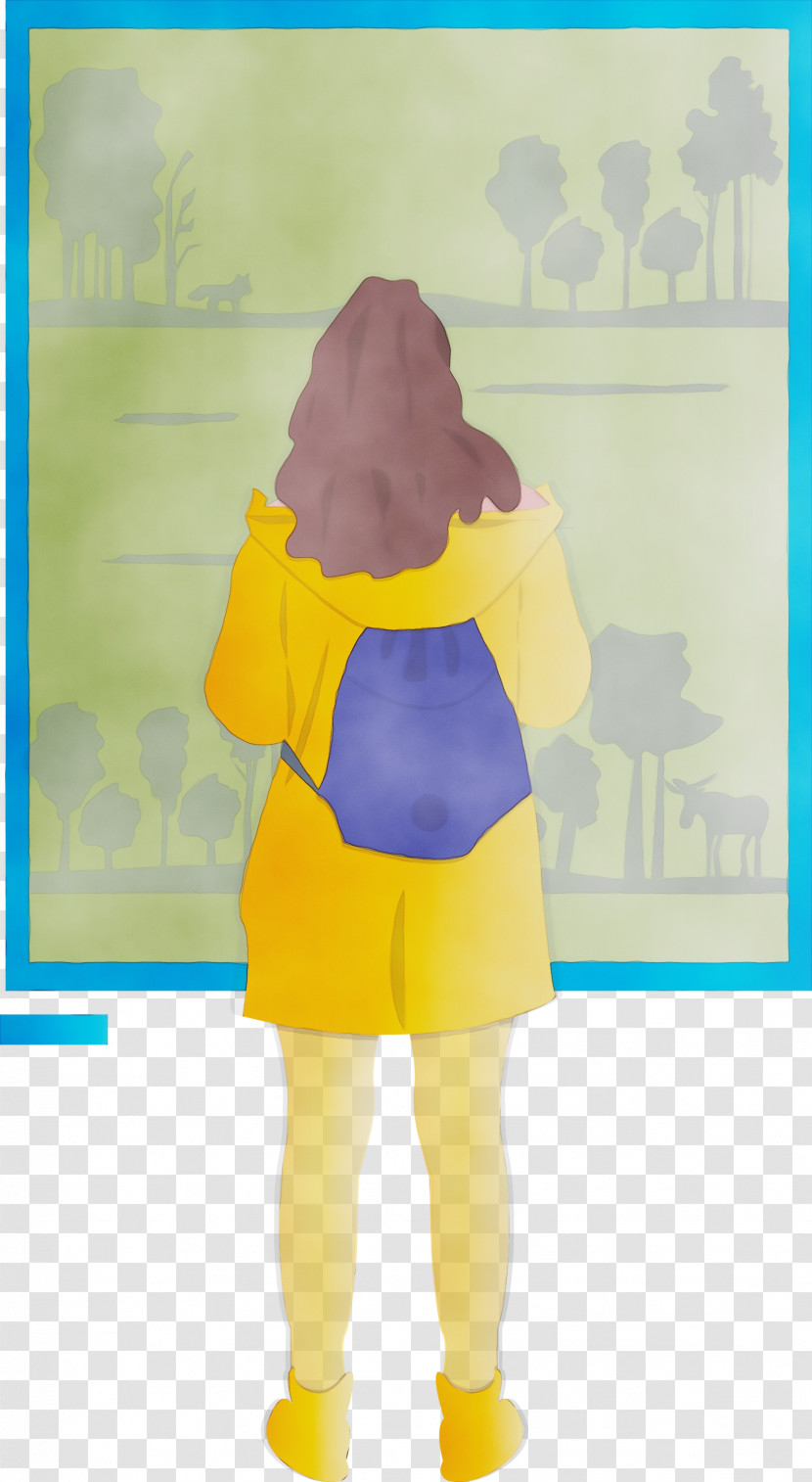 Yellow Standing Transparent PNG