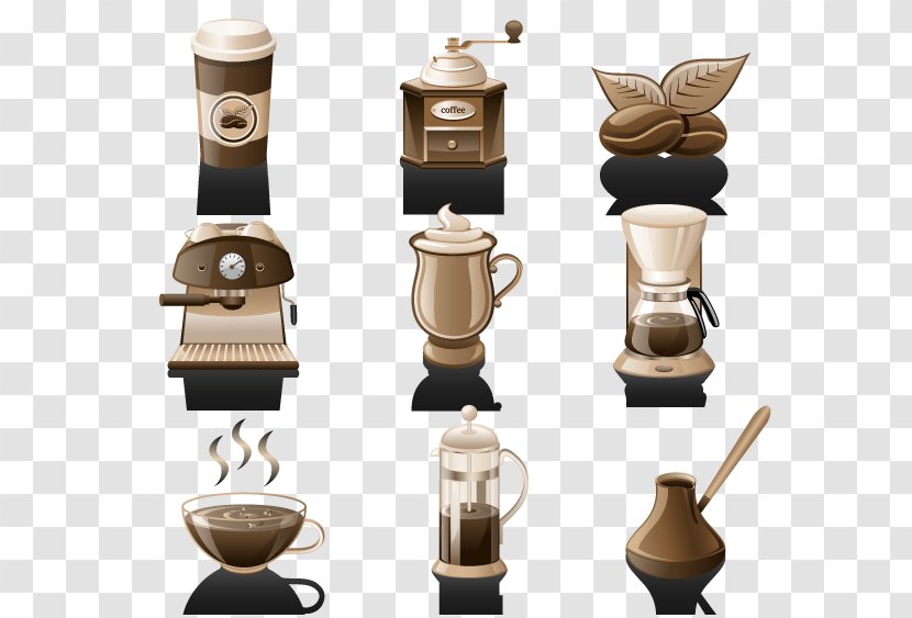 Coffee Cup Espresso Coffeemaker - Vector Elements Transparent PNG