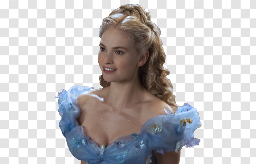 Lily James Cinderella Film Disney Princess Live Action - Shoulder - Cindrella Transparent PNG