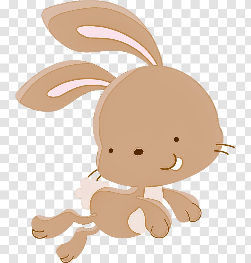 Cartoon Nose Brown Clip Art Ear - Fictional Character Rabbits And Hares Transparent PNG