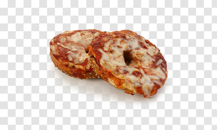 Pizza Bagel Dish And Cream Cheese - Baked Goods Transparent PNG