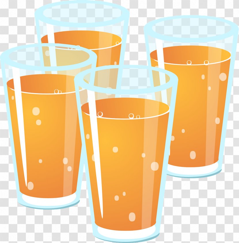 Orange Juice Apple Clip Art - Highball Glass Transparent PNG