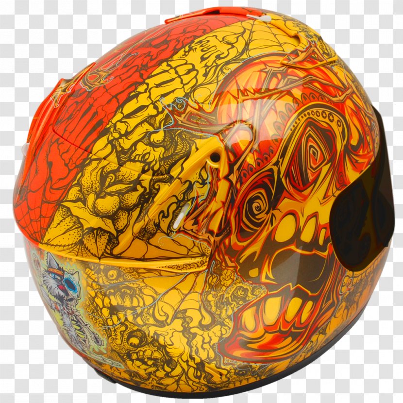 Motorcycle Helmets Headgear Personal Protective Equipment Cucurbita Skull - Hand Painted Transparent PNG