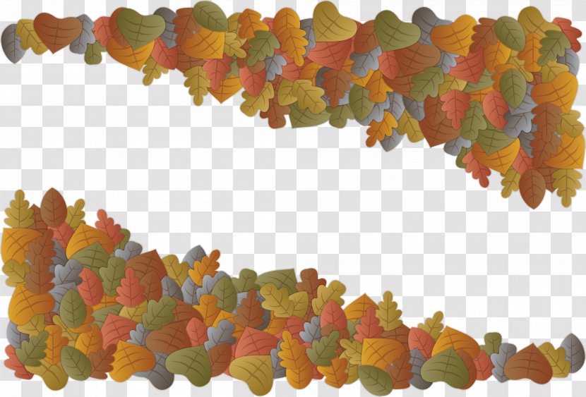 Leaf Autumn - Beautifully Stacked Leaves Border Transparent PNG