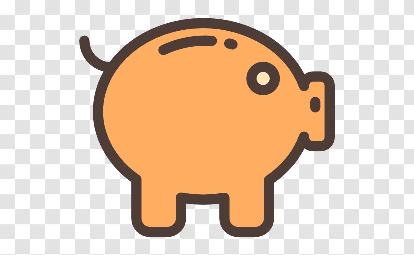 Snout Dog Mammal Clip Art - Orange - Piggy Bank Transparent PNG