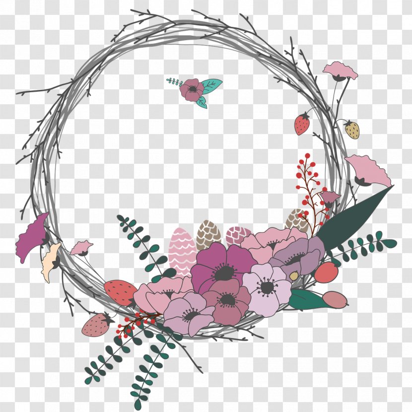 Wedding Invitation Wreath Flower Bouquet - Twig Transparent PNG