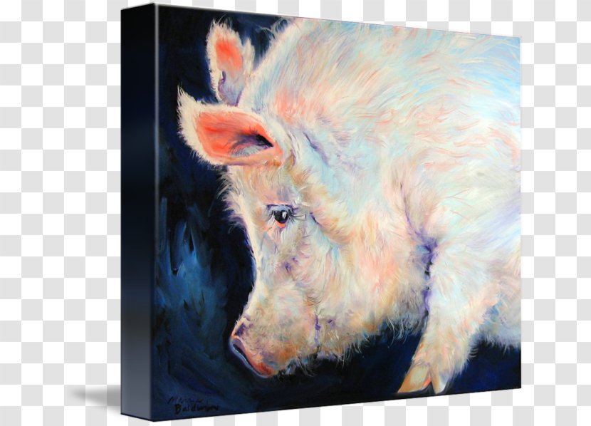 Pig Oil Painting Watercolor Art - Paint Transparent PNG
