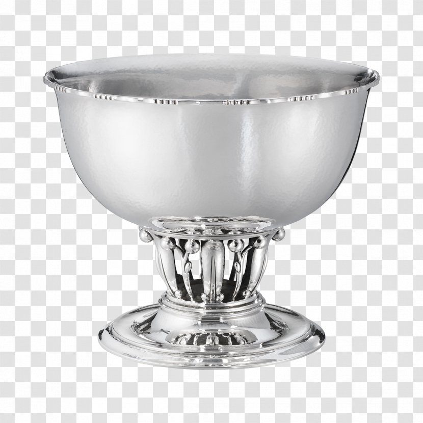 Silver Bowl Georg Jensen A/S Glass - Antique Transparent PNG