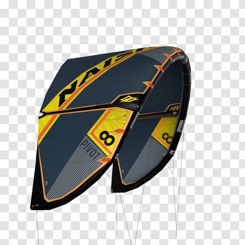 Kitesurfing Foilboard Leading Edge Inflatable Kite - Freeride - Yellow Transparent PNG