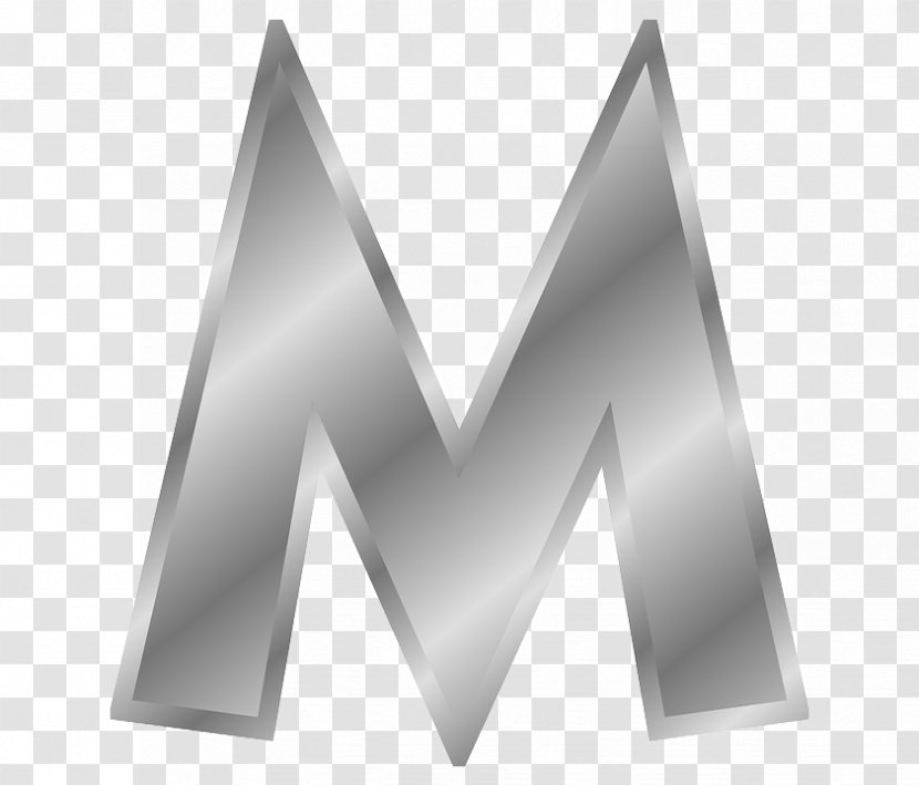 Letter Logo Alphabet M Silver - Monogram - Lettter Design Element Transparent PNG