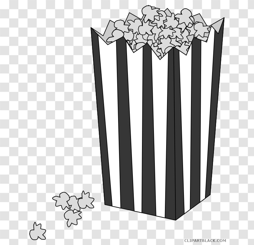 Kettle Corn Popcorn Cinema Film Drawing - Public Domain Transparent PNG