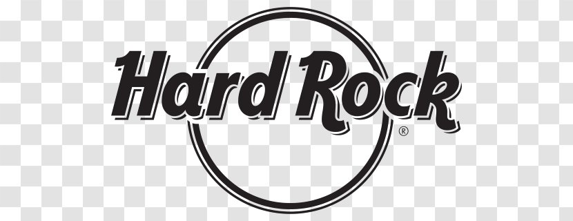 Hard Rock Cafe Logo Restaurant - Symbol - Black And White Transparent PNG