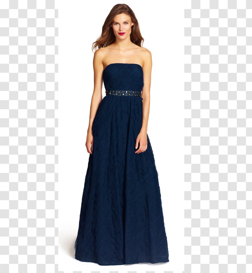 Gown Shoulder Cocktail Dress Party - Blue Bridesmaid Transparent PNG
