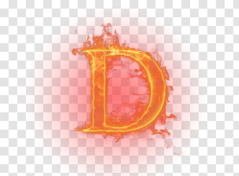 Flame Light Fire Letter English Alphabet - D Transparent PNG