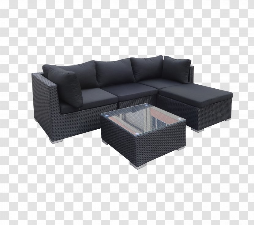 Table Couch Chaise Longue Sofa Bed Black - Terrace - Long Transparent PNG