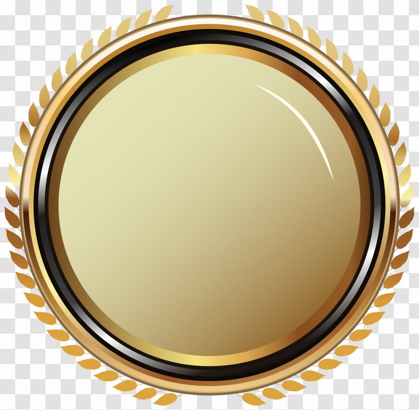 Badge Clip Art - Gold Oval Transparent Image Transparent PNG