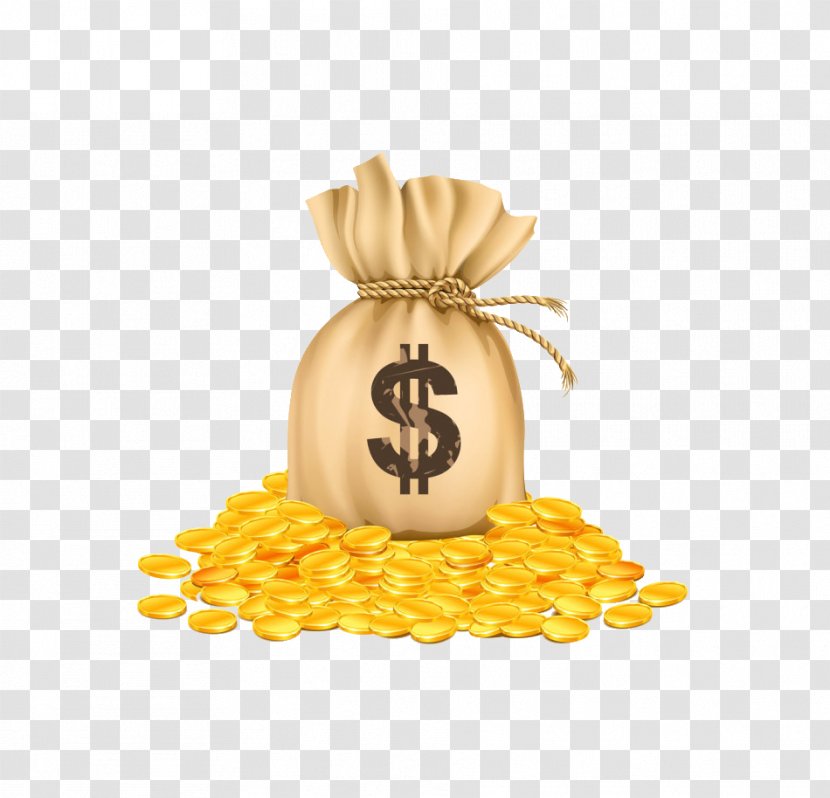 Money Bag Gold Coin Clip Art - Of Coins Transparent PNG
