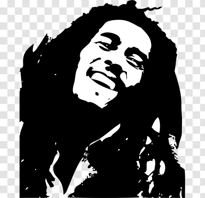 Clip Art Black And White Image Stencil Reggae - Monochrome Photography - Marilyn Manson Transparent PNG