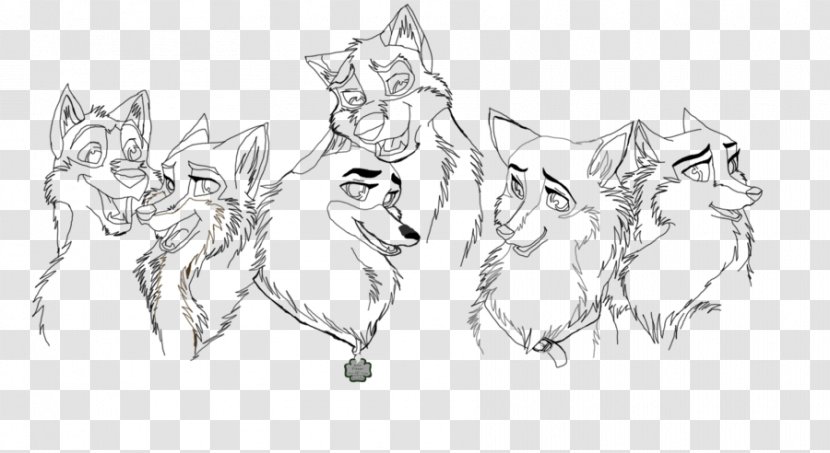 Sketch Canidae Horse Drawing Dog - Cartoon - Balto Wolf Coloring Pages Transparent PNG
