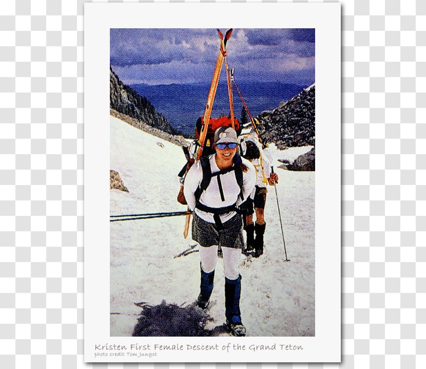 Grand Teton Skiing Poster Grenadier Paragliding - County Wyoming Transparent PNG