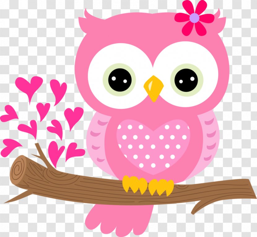 Owl Pink Clip Art - Bird Of Prey - Lovely Transparent PNG