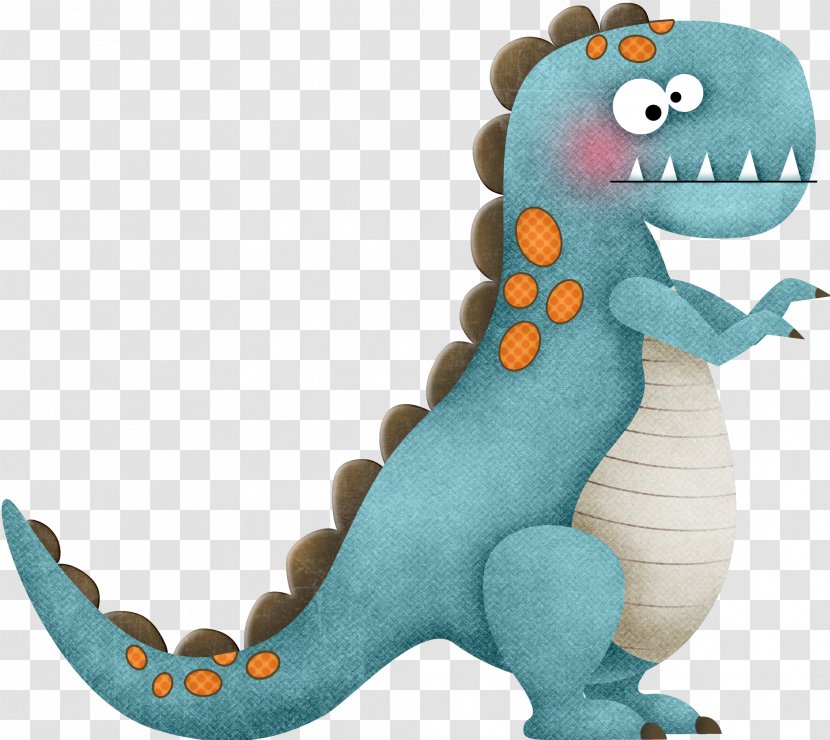 Blue Cartoon Dinosaur - Organism - Textile Transparent PNG