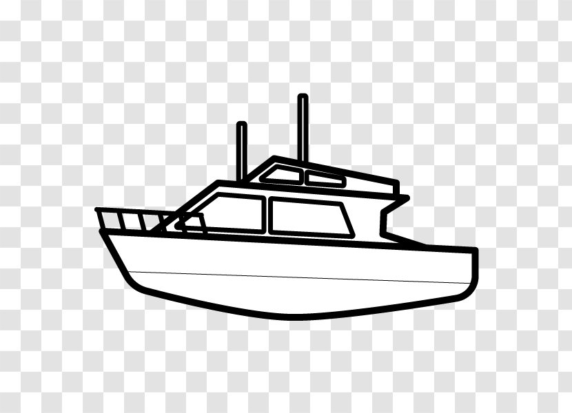 Boat Clip Art Angle Line Naval Architecture - Black Transparent PNG