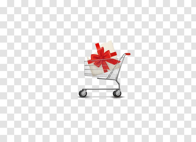 Shopping Cart Gift Card - Red Transparent PNG