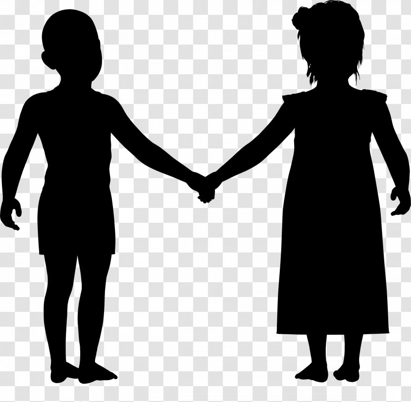 Silhouette Holding Hands Family Clip Art - Arm Transparent PNG