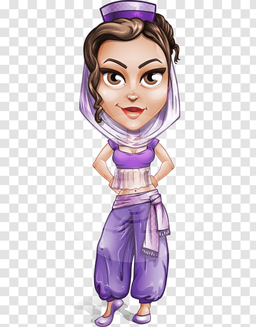 Arabs Character Female Woman - Flower Transparent PNG