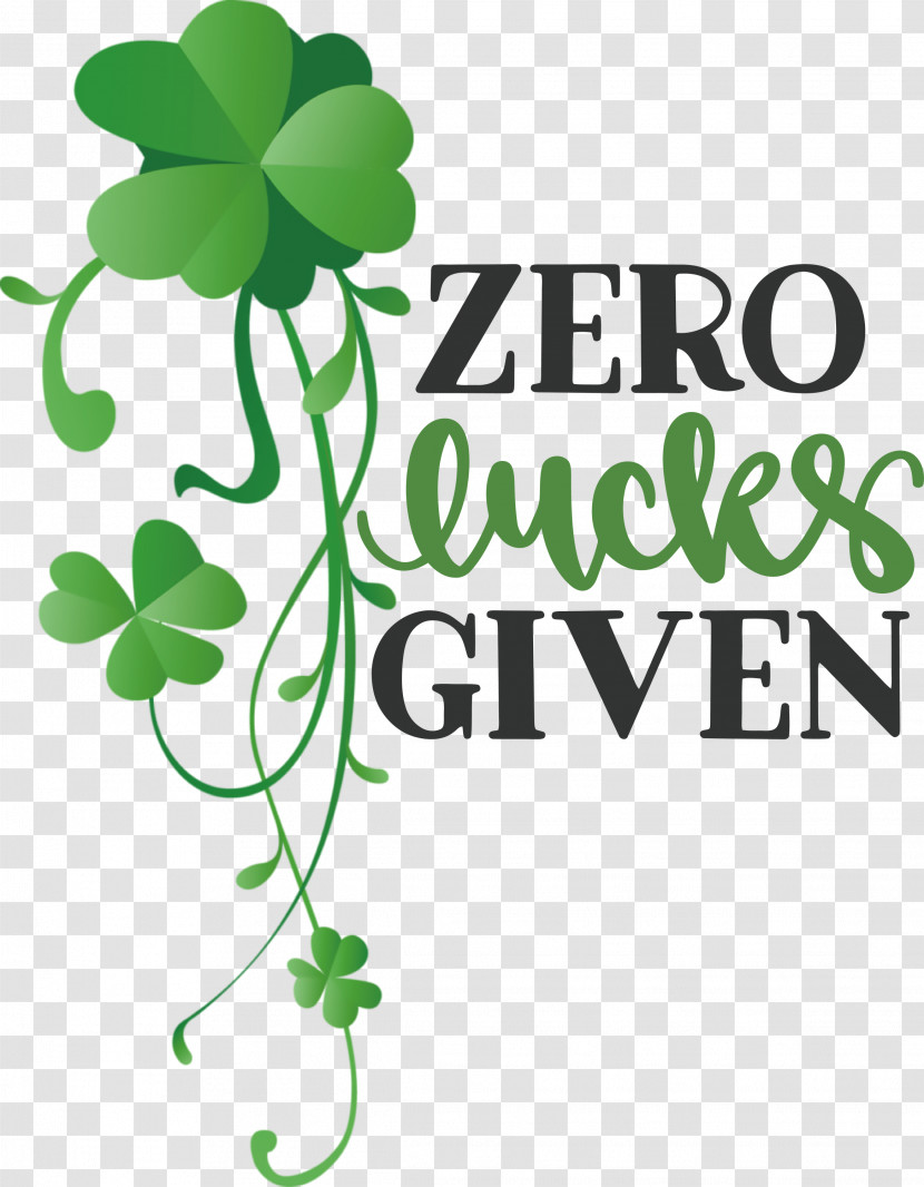 Zero Lucks Given Lucky Saint Patrick Transparent PNG