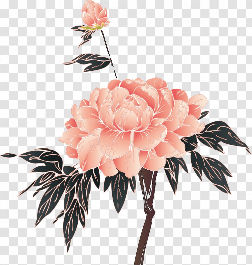 Moutan Peony Wall Decal - Floral Decoration Transparent PNG