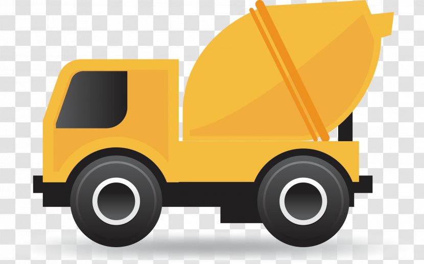 Cartoon Cement Concrete Mixer - PPT Infographic Elements Transparent PNG