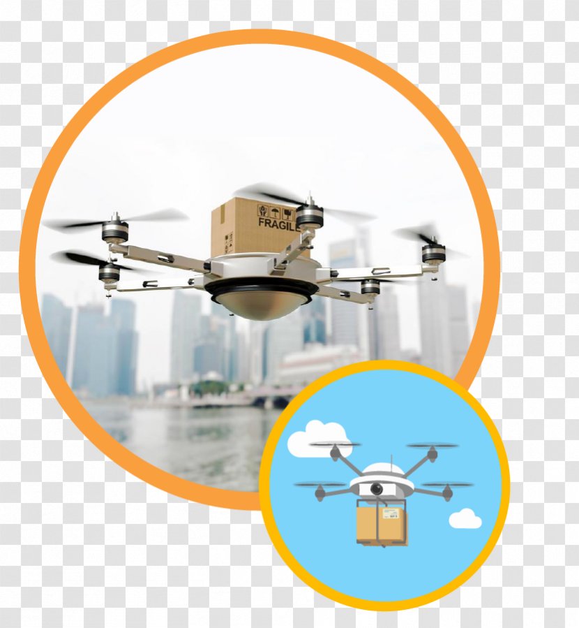 Delivery Drone Unmanned Aerial Vehicle Package Logistics Transparent PNG
