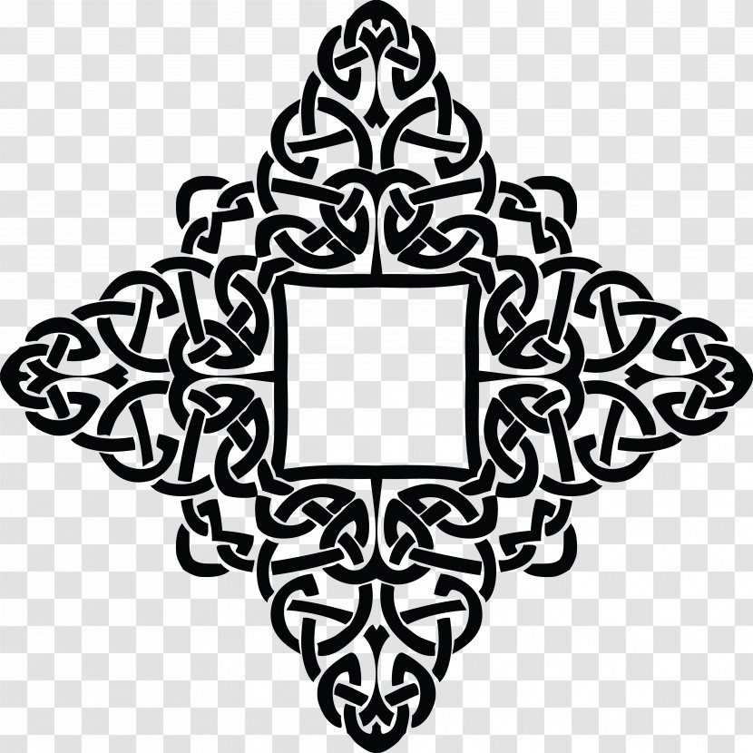 Celtic Knot Black And White Clip Art Transparent PNG