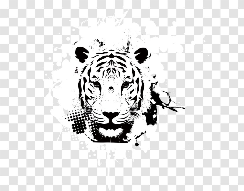 Tiger Art Clip - Wildlife - Animal Print Transparent PNG
